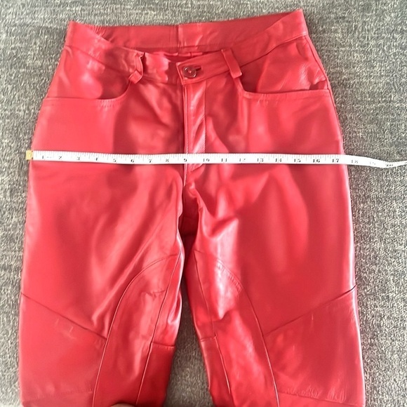 🔥VTG,Leather Fads,MSRP$342),Supple Lambskin Leather,RED,Adjustable ANKLES,Size 0 - Picture 6 of 15